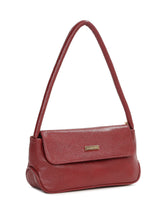 Load image into Gallery viewer, Women Red Texture Leather Structured Sling Bag
