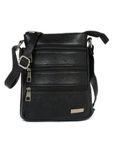 Load image into Gallery viewer, Unisex Black Leather Sling Bag
