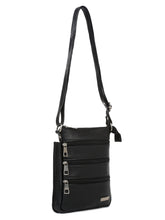 Load image into Gallery viewer, Unisex Black Leather Sling Bag
