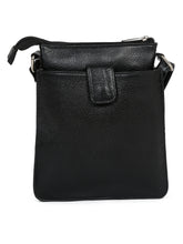 Load image into Gallery viewer, Unisex Black Leather Sling Bag
