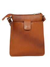 Load image into Gallery viewer, Unisex Tan Leather Sling Bag
