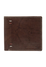 Load image into Gallery viewer, Teakwood Men Genuine Leather Antique Brown Colour Bi Fold Wallet
