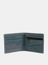 Load image into Gallery viewer, Teakwood Genuine Leather Blue Color Wallet
