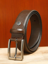 Load image into Gallery viewer, Men's Genuine  Brown Leather Casual Belt
