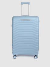 Load image into Gallery viewer, Silver Bar Textured 360 Degree Rotation Hard Sized Trolley Bag
