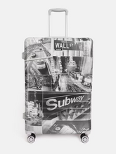 Load image into Gallery viewer, Subway Print 360 Degree Rotation Hard-Sided Cabin-Sized Trolley Bag
