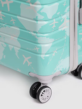 Load image into Gallery viewer, Aeroplane Printed 360 Degree Rotation Hard Cabin Trolley Bag
