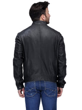 Load image into Gallery viewer, Teakwood Genuine Leather Black Jacket for Mens
