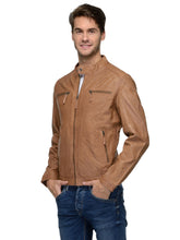 Load image into Gallery viewer, Teakwood Genuine Leather Jacket for Mens (Tan)
