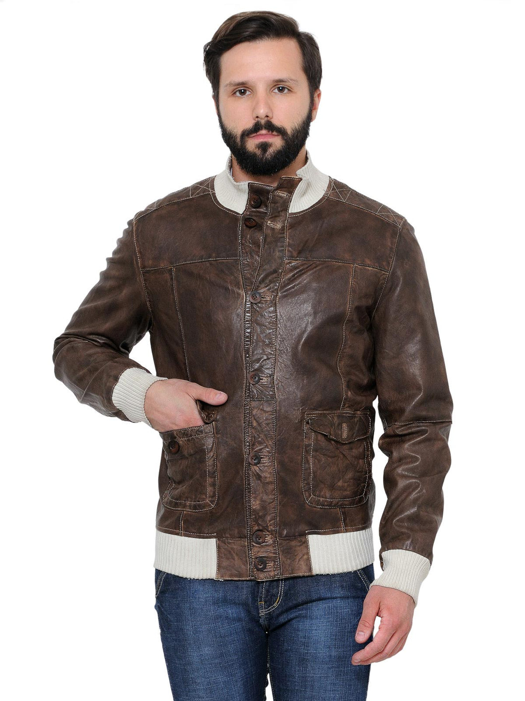 Teakwood Men's Brown Leather Jackets