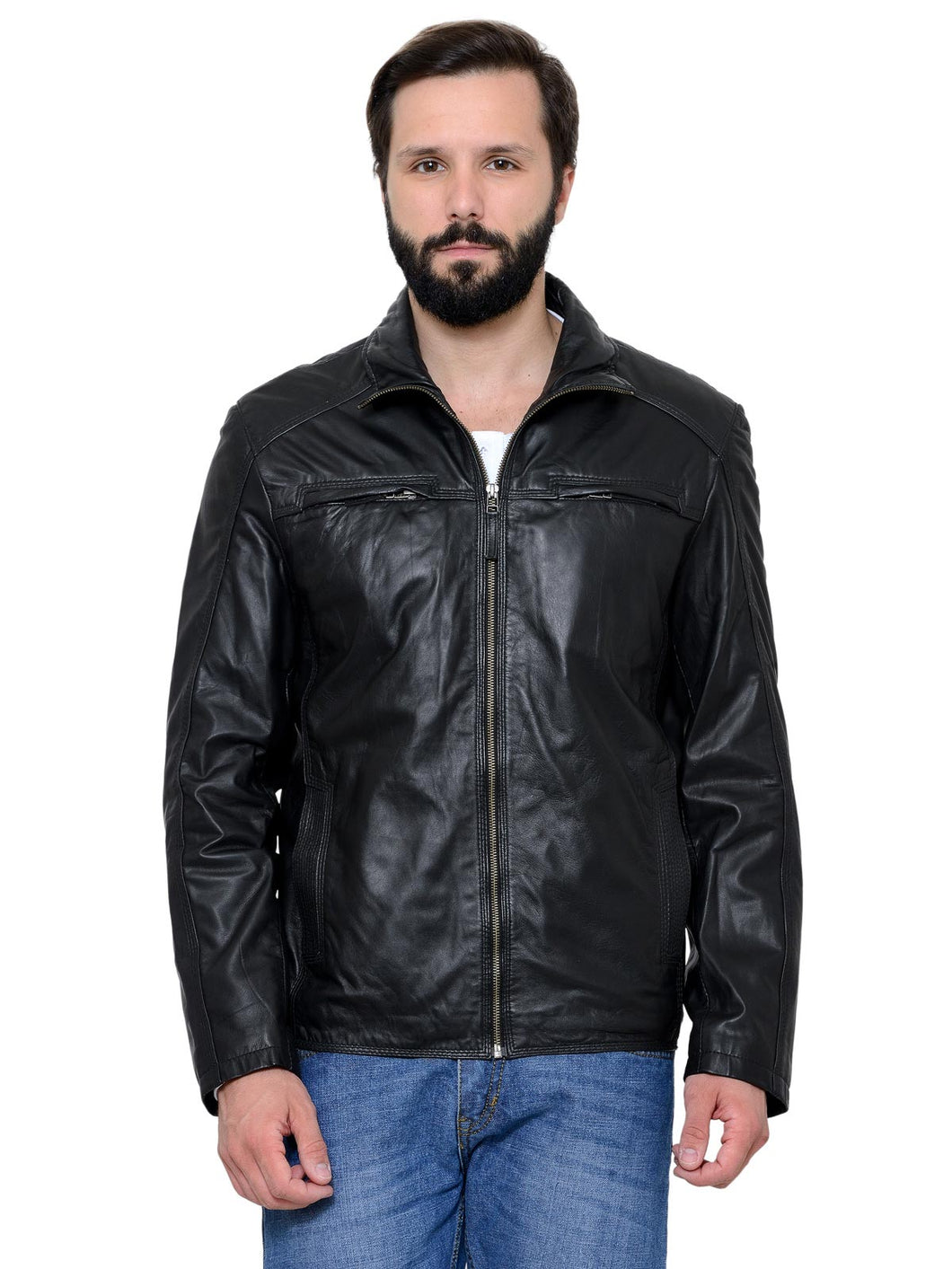 Teakwood Men's Black Leather Jackets