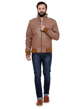 Load image into Gallery viewer, Teakwood Men&#39;s Tan Leather Bomber Jackets
