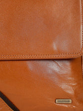 Load image into Gallery viewer, Teakwood Tan Solid Genuine Leather Laptop Bag

