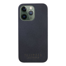 Load image into Gallery viewer, Unisex Black Textured Leather iPhone 13 Pro/12 Pro Mobile Back Case
