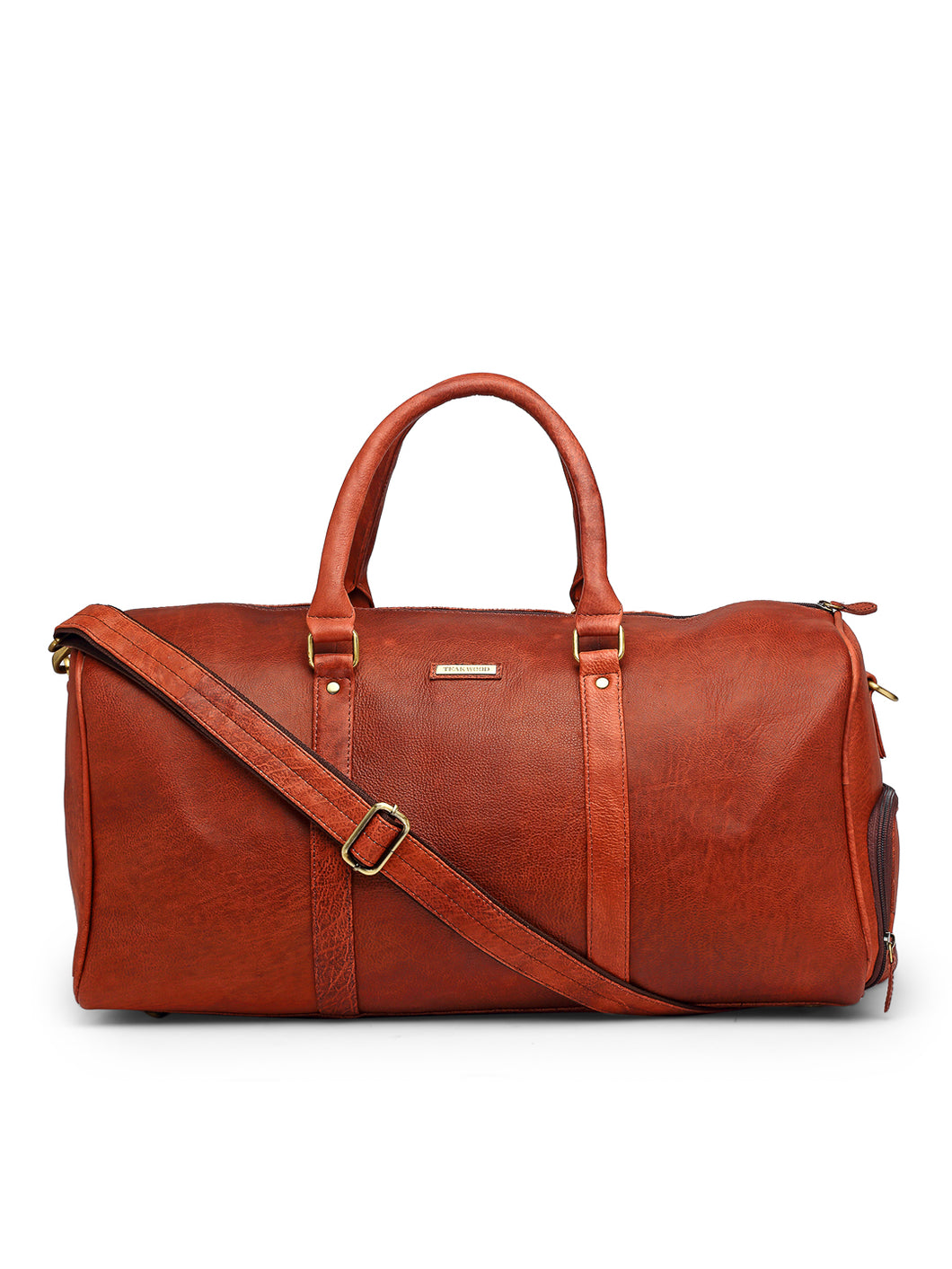 Teakwood Genuine Leather Brown Duffel bag