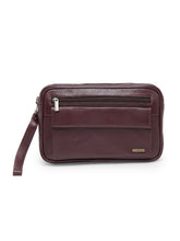 Load image into Gallery viewer, Genuine Leather Toiletry Bag (Garnet)
