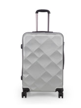 Load image into Gallery viewer, Unisex Silver Textured Hard-Sided Large Trolley Suitcase
