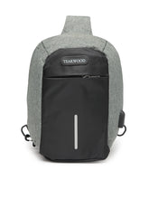 Load image into Gallery viewer, Teakwood Leathers Unisex Grey Colourblocked Backpack
