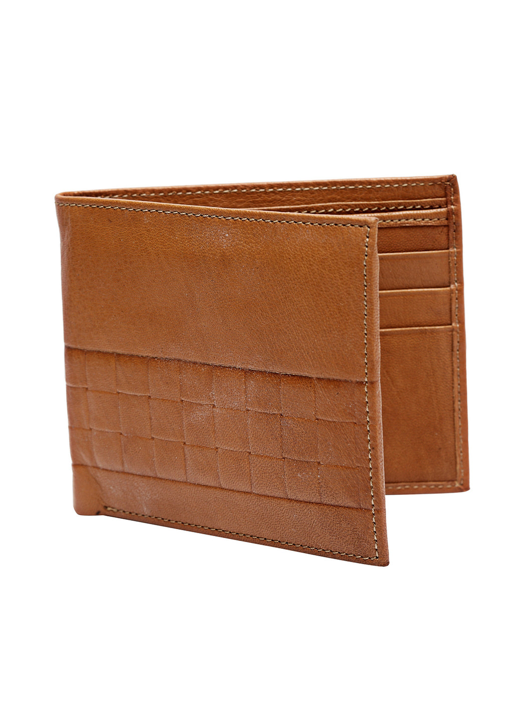 Teakwood Genuine Leather Tan Colour Two Fold Wallet
