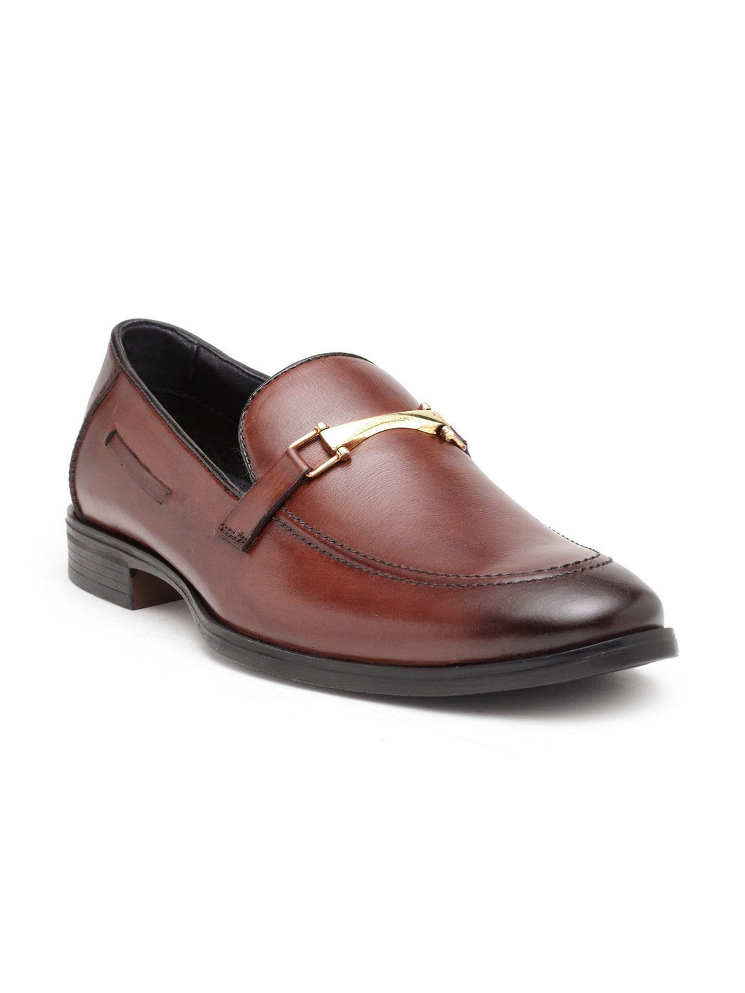 Teakwood Genuine leather Men Brown Formal Slip-On Shoes
