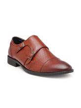 Load image into Gallery viewer, Teakwood Genuine leather Men Brown  Formal Monk Shoes
