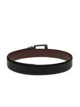 Load image into Gallery viewer, Men Black &amp; Brown Solid Reversible Genuine Leather Belt
