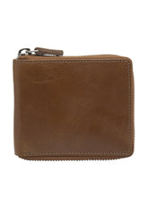 Load image into Gallery viewer, Teakwood Men Genuine Leather Crunch Tan  Zip Around Wallet
