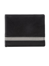Load image into Gallery viewer, Teakwood Unisex Genuine Leather Black Bi Fold RFID Solid Wallet
