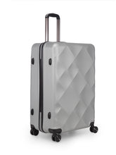 Load image into Gallery viewer, Unisex Set of 3 Silver Textured Hard-Sided Large Trolley Suitcases
