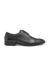 Load image into Gallery viewer, Teakwood Genuine leather Men Black  Formal Derby Shoes
