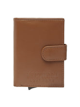 Load image into Gallery viewer, Teakwood Genuine Leather Unisex Tan Brown Solid Leather Card Holder
