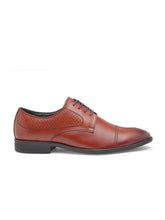 Load image into Gallery viewer, Teakwood Men Genuine Leather Two toned Wing Cap Derby Formal Shoe

