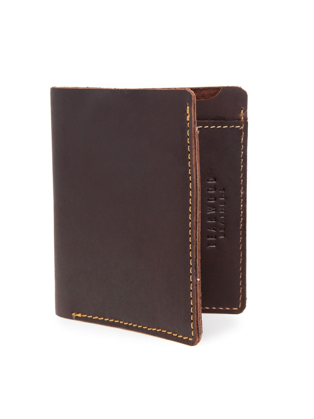 Teakwood Men Green Solid Rfid Two Fold Wallet