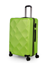 Load image into Gallery viewer, Unisex Green Textured Hard-Sided Large Trolley Suitcase
