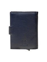 Load image into Gallery viewer, Teakwood Genuine Leathers Men Blue Solid Leather Card Holder
