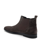 Load image into Gallery viewer, Teakwood Men Brown Suede Leather Chelsea Boots
