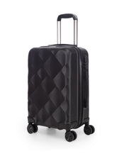 Load image into Gallery viewer, Unisex Black Textured Hard-Sided Cabin Trolley Suitcase
