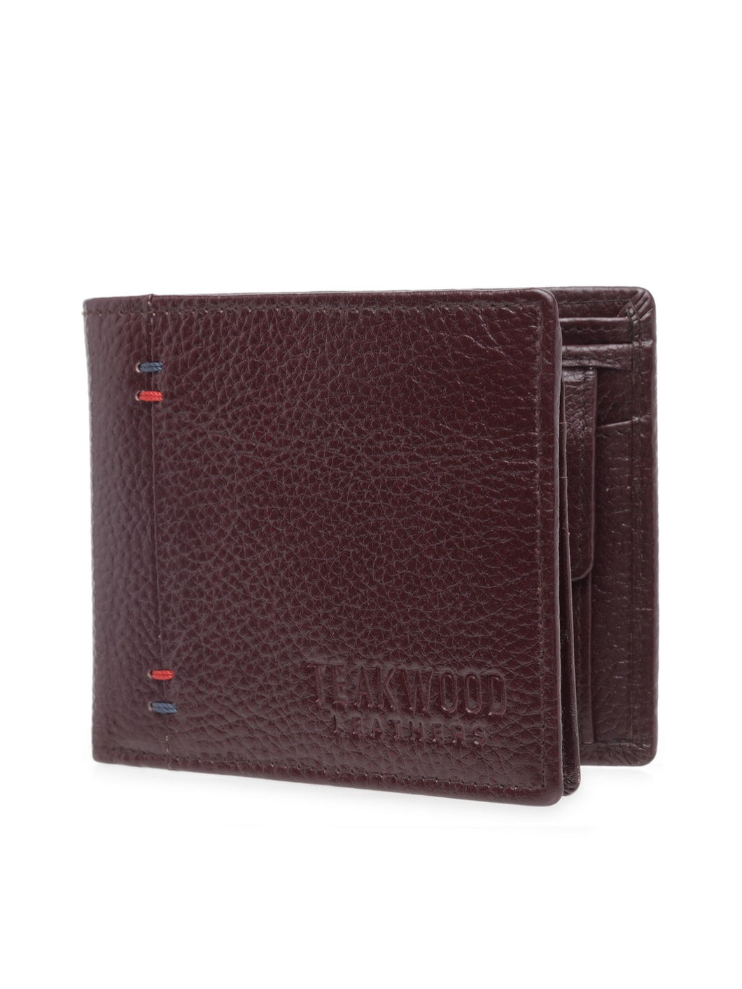 Teakwood Genuine Leathers Men Brown Solid Leather Two Fold Wallet