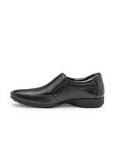 Load image into Gallery viewer, Teakwood Genuine leather Men Black Formal Slip-On Shoes
