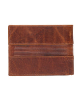 Load image into Gallery viewer, Teakwood Genuine Leather Tan Brown Solid RFID Two Fold Wallet
