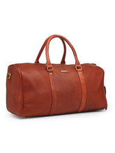Load image into Gallery viewer, Teakwood Genuine Leather Brown Duffel bag
