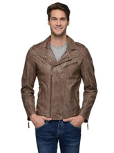 Load image into Gallery viewer, Teakwood Brown Mens Genuine Leather Jacket
