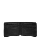 Load image into Gallery viewer, Teakwood Men Genuine Leather Black Bi fold wallets
