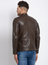 Load image into Gallery viewer, Teakwood Leathers  Men&#39;s 100% Genuine Brown Leather Jacket
