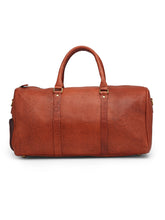 Load image into Gallery viewer, Teakwood Genuine Leather Brown Duffel bag
