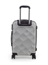 Load image into Gallery viewer, Unisex Silver Textured Hard-Sided Cabin Trolley Suitcase
