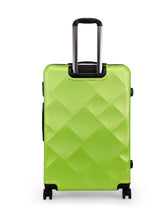 Load image into Gallery viewer, Unisex Set of 3 Green Textured Hard-Sided Trolley Suitcases
