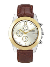 Load image into Gallery viewer, Teakwood Leathers Brown &amp; Gold-Toned Men Analog Watch

