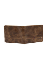 Load image into Gallery viewer, Teakwood Men Genuine Leather Crunch Brown Colour Bi Fold Wallets
