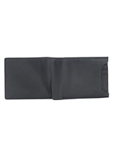 Load image into Gallery viewer, Teakwood Men&#39;s Genuine Leather Black Bi Fold RFID Solid Wallet
